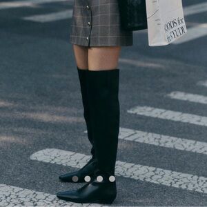 Jeffrey Campbell Over the Knee Ichab Leather Boots NEW 9